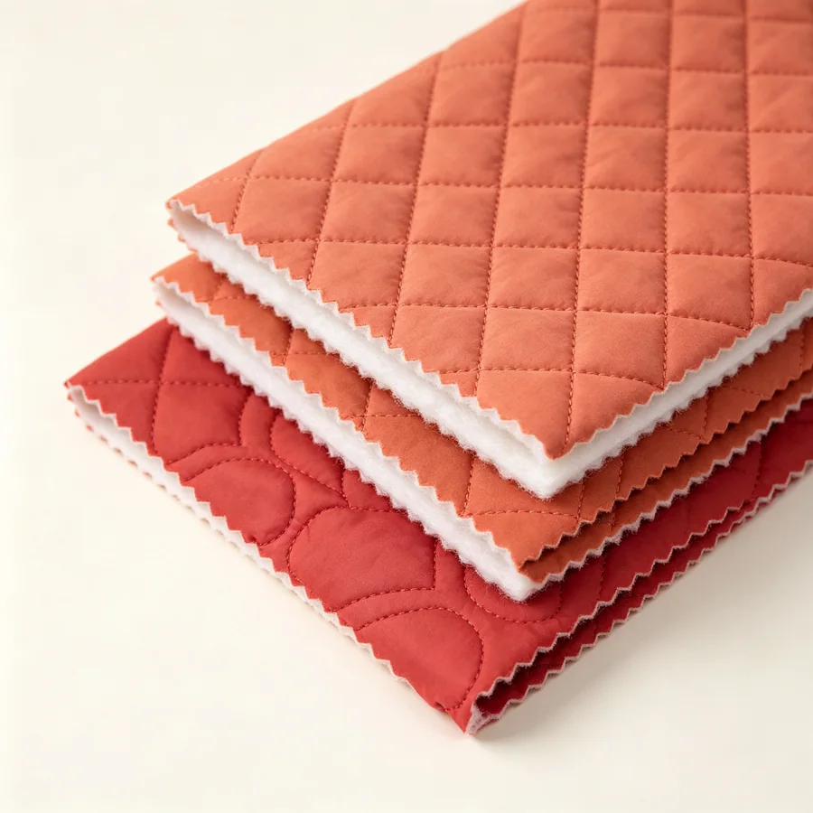 Close-up padded insulated lining texture