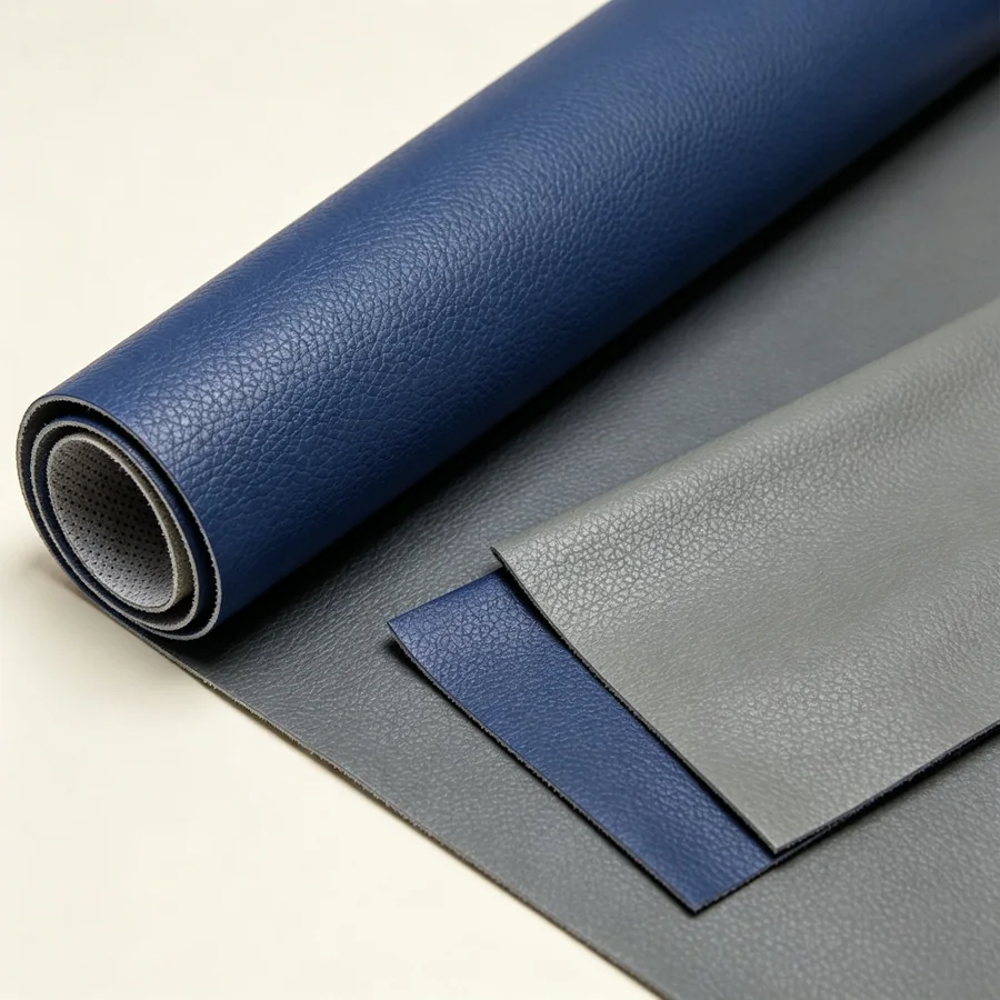 Close-up PU vegan leather grain