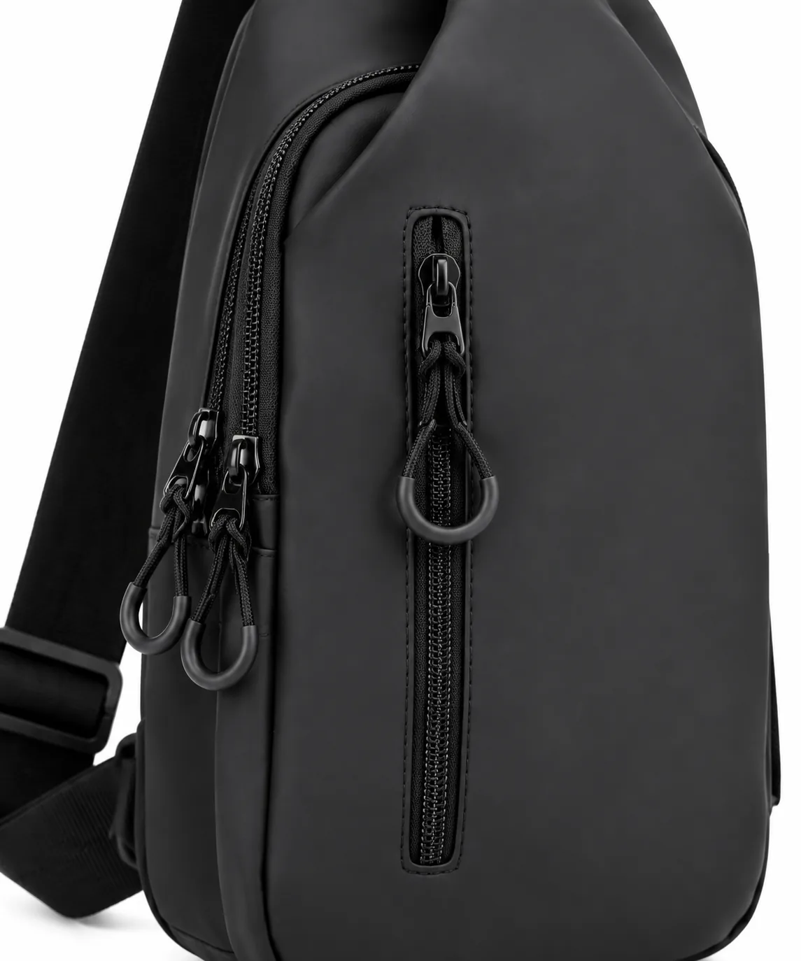 Metro Sling Crossbody Bag — Zipper construction