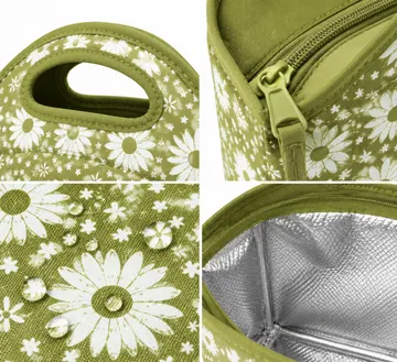 Daisy Floral Cooler Tote Bag – Insulated Lunch Bag for Work, Picnic, Travel & Outdoor Activities - Image 5