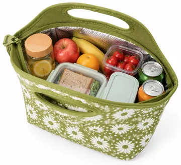 Daisy Floral Cooler Tote Bag – Insulated Lunch Bag for Work, Picnic, Travel & Outdoor Activities - Image 4
