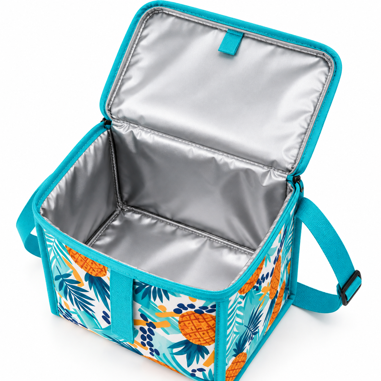 Tropical Pineapple Insulated Lunch Bag – Portable Cooler Bag for Picnic, Work & Outdoor Activities - Image 4